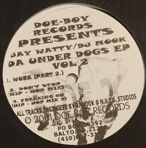 Jay Watty  /  DJ Mook - Da Under Dogs EP Vol 2 | Doe-Boy Records (none)