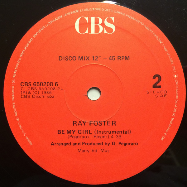 Ray Foster - Be My Girl | CBS (CBS 650208 6) - 3