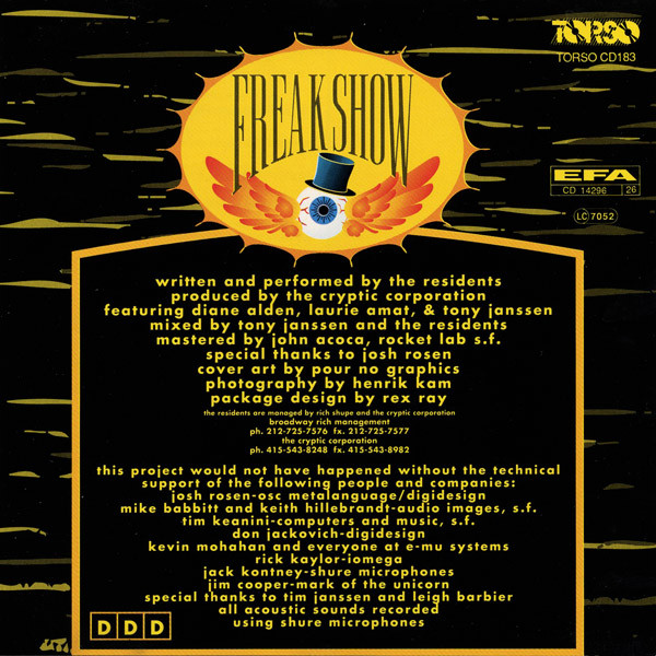 The Residents - Freak Show | Torso (TORSO CD183) - 4 The Residents - Freak Show | Torso (TORSO CD183) - 4