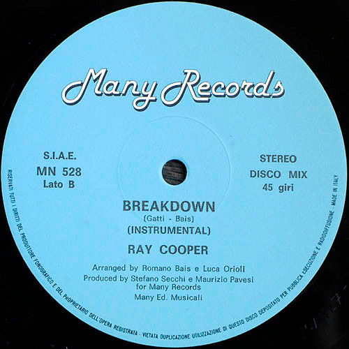 Ray Cooper - Breakdown | Many Records (MN 528) - 4