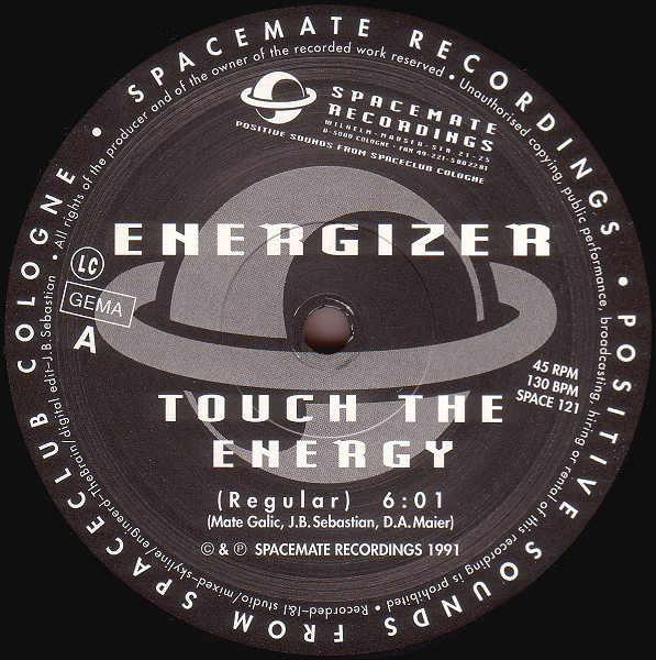 Energizer - Touch The Energy | Spacemate Recordings (SPACE 121) - main Energizer - Touch The Energy | Spacemate Recordings (SPACE 121) - main