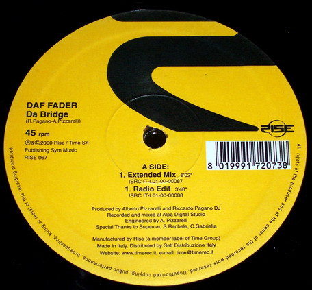 Daf Fader - Da Bridge | Rise (RISE 067) - 3