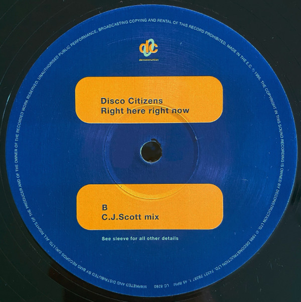 Disco Citizens - Right Here Right Now | Deconstruction (74321 29387 1) - 4 Disco Citizens - Right Here Right Now | Deconstruction (74321 29387 1) - 4