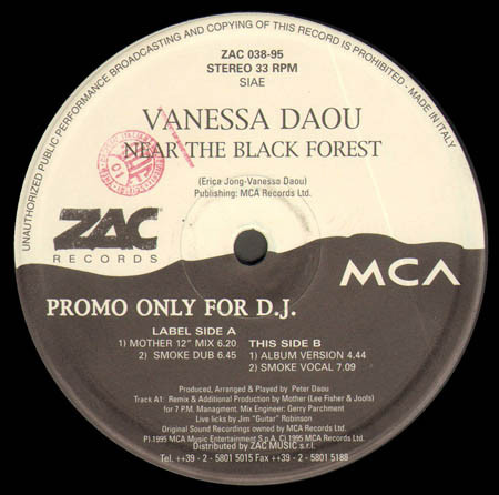 Vanessa Daou - Near The Black Forest | ZAC Records (ZAC 038-95) - main Vanessa Daou - Near The Black Forest | ZAC Records (ZAC 038-95) - main