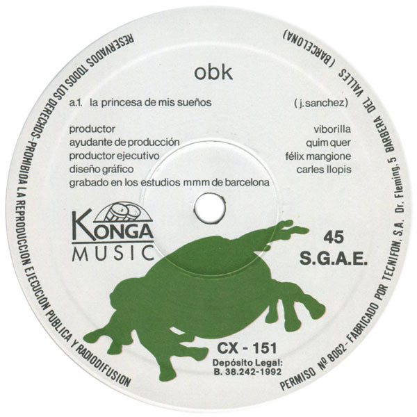 obk - La Princesa De Mis Sueños | Konga Music (CX-151) - 2