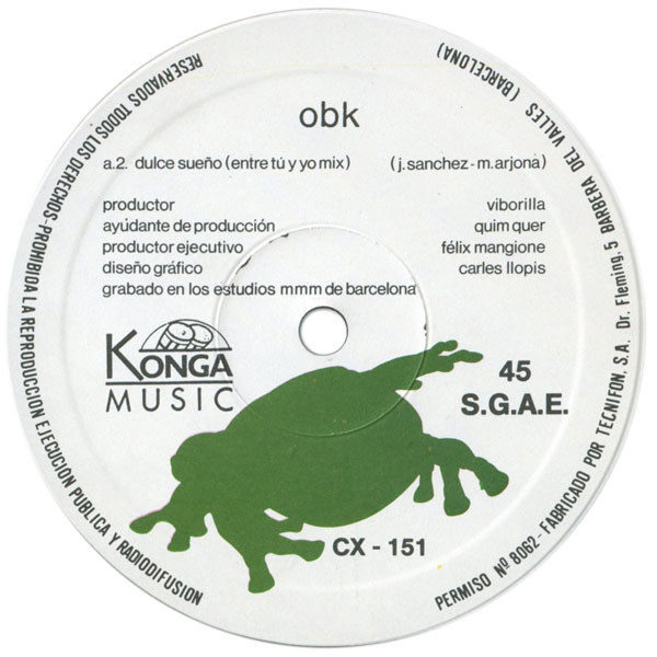 obk - La Princesa De Mis Sueños | Konga Music (CX-151) - 3