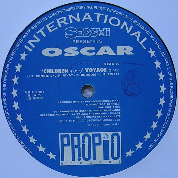 Secchi Presents Oscar - Children / Voyage | Propio Records (P.R.I. 2021) - 4