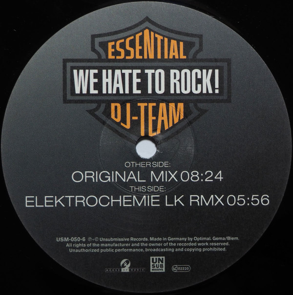Essential DJ-Team - We Hate To Rock! | Unsubmissive Records (USM-050-6) - 4