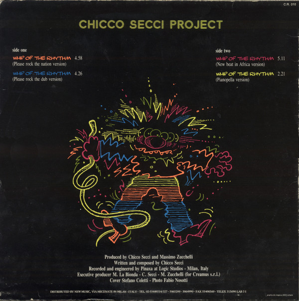 Chicco Secci Project - Whip Of The Rhythm | Creative Records (C.R. 010) - 2