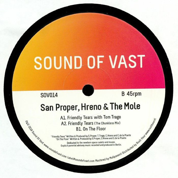 San Proper , Hreno & The Mole - Friendly Tears | Sound Of Vast (SOV014) - main San Proper , Hreno & The Mole - Friendly Tears | Sound Of Vast (SOV014) - main