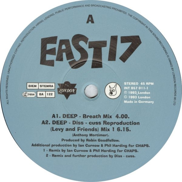 East 17 - Deep | London Records (857 011-1) - 3 East 17 - Deep | London Records (857 011-1) - 3