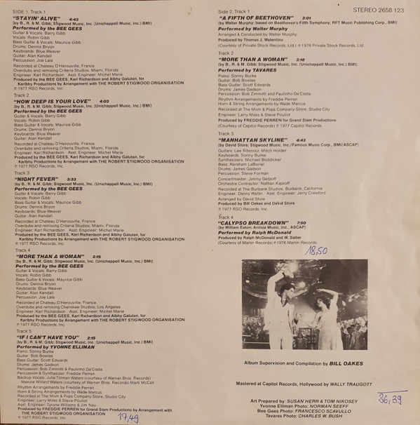 Various - Saturday Night Fever (The Original Movie Sound Track) | RSO (2658 123) - 8 Various - Saturday Night Fever (The Original Movie Sound Track) | RSO (2658 123) - 8