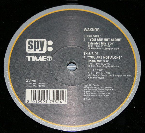 Wakkos - You Are Not Alone | Spy Rec (SPY 45) - 3