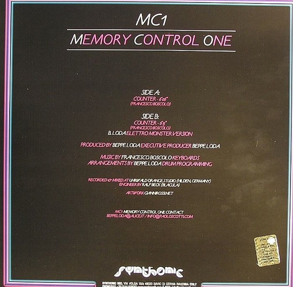 Memory Control One - Counter | Synthonic (SYNTHO 1002) - 2 Memory Control One - Counter | Synthonic (SYNTHO 1002) - 2