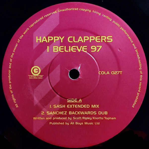 Happy Clappers - I Believe 97 | Coalition Recordings (COLA 027T) - 3