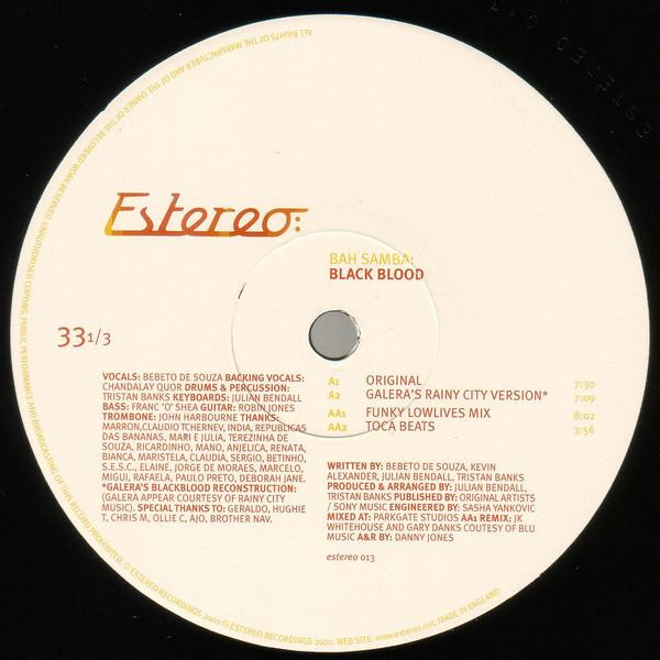 Bah Samba - Black Blood | Estereo (Estereo 013)
