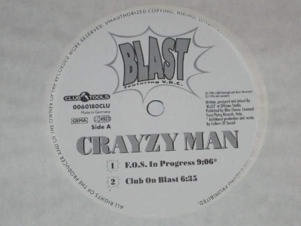 Blast Featuring V.D.C. - Crayzy Man | Club Tools (0060180CLU) - main Blast Featuring V.D.C. - Crayzy Man | Club Tools (0060180CLU) - main