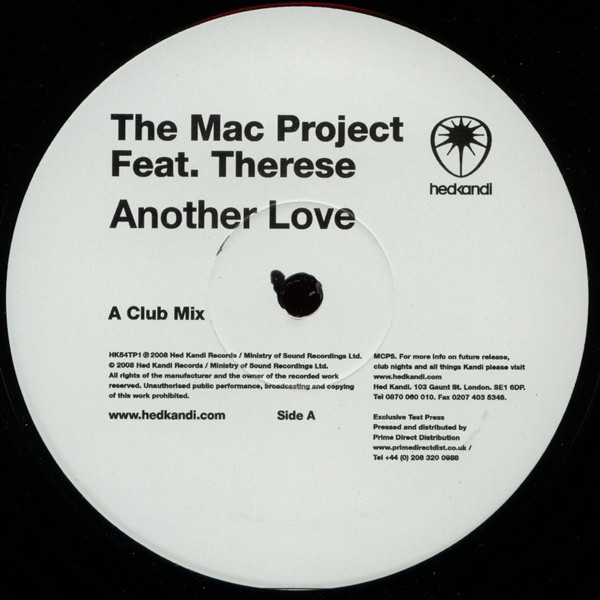The Mac Project Feat. Therese - Another Love | Hed Kandi (HK54TP1) - main