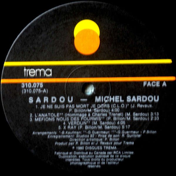Michel Sardou - Michel Sardou | Trema (310075) - 3 Michel Sardou - Michel Sardou | Trema (310075) - 3
