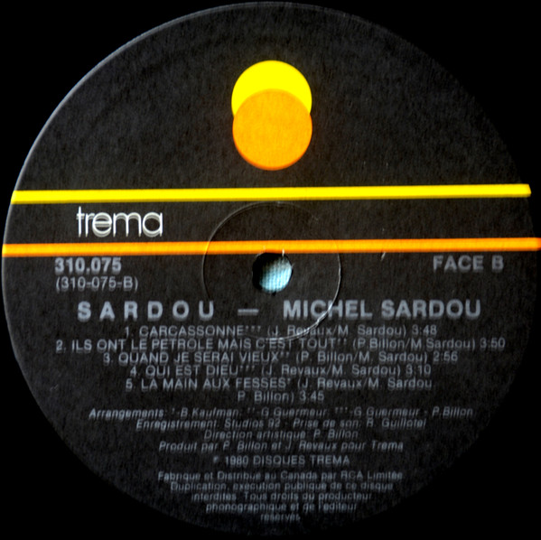 Michel Sardou - Michel Sardou | Trema (310075) - 4 Michel Sardou - Michel Sardou | Trema (310075) - 4