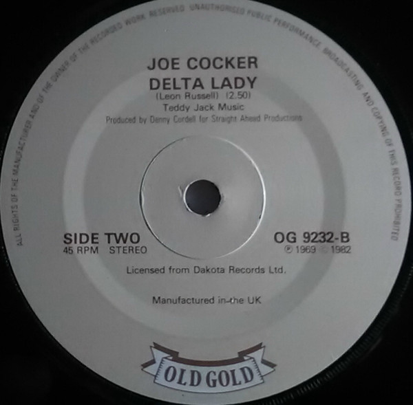 Joe Cocker - With A Little Help From My Friends / Delta Lady | Old Gold (OG 9232) - 4 Joe Cocker - With A Little Help From My Friends / Delta Lady | Old Gold (OG 9232) - 4
