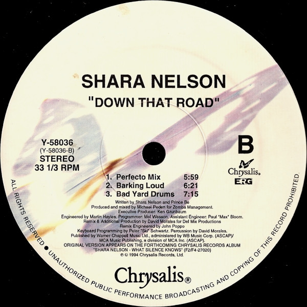 Shara Nelson - Down That Road | Chrysalis (Y-58036) - 2 Shara Nelson - Down That Road | Chrysalis (Y-58036) - 2