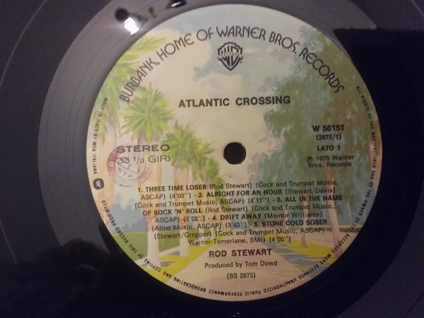 Rod Stewart - Atlantic Crossing | Warner Bros. Records (W 56151) - 2 Rod Stewart - Atlantic Crossing | Warner Bros. Records (W 56151) - 2