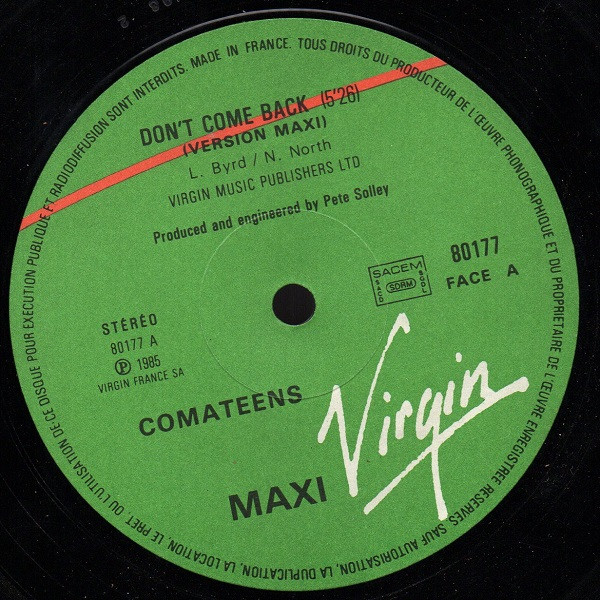 Comateens - Don't Come Back | Virgin (80177) - 3
