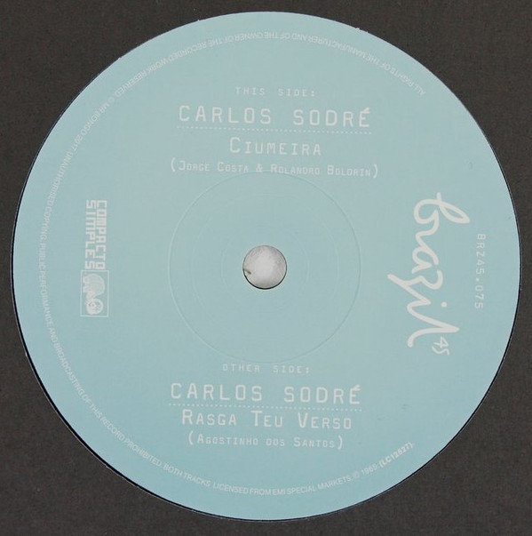 Carlos Sodré - Ciumeira | Mr Bongo (BRZ45.075)