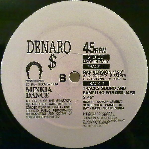 Denaro - Minkia Dance | Discomagic Records (DGM 13016) - 2