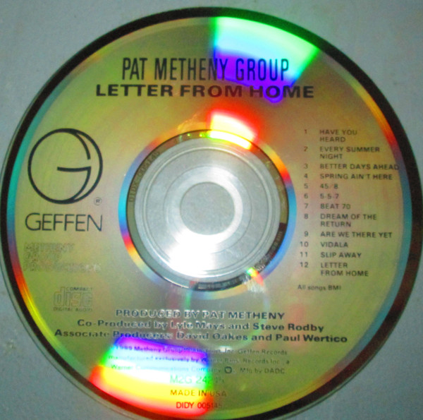 Pat Metheny Group - Letter From Home | Geffen Records (M2G 24245) - 2