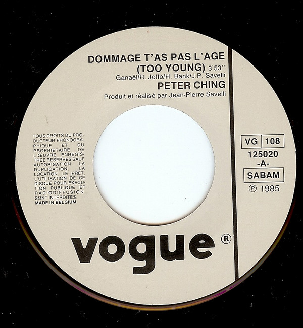Dommage T'As Pas L'Âge = Too Young