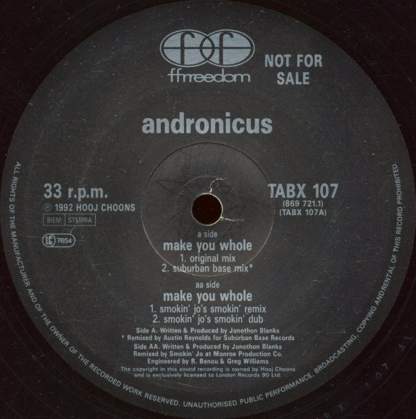 Andronicus - Make You Whole | Ffrreedom (TABX 107) - 2