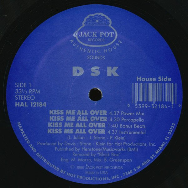 DSK - Kiss Me All Over | Jack Pot Records (HAL 12184) - main DSK - Kiss Me All Over | Jack Pot Records (HAL 12184) - main