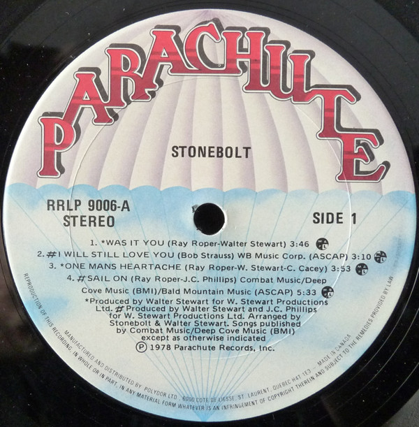Stonebolt - Stonebolt | Parachute Records (RRLP 9006) - 3 Stonebolt - Stonebolt | Parachute Records (RRLP 9006) - 3