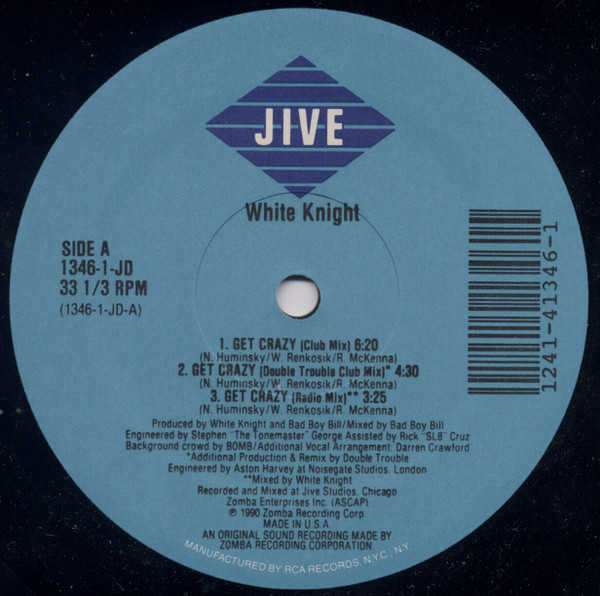 White Knight - Get Crazy | Jive (1346-1-JD) - 4 White Knight - Get Crazy | Jive (1346-1-JD) - 4