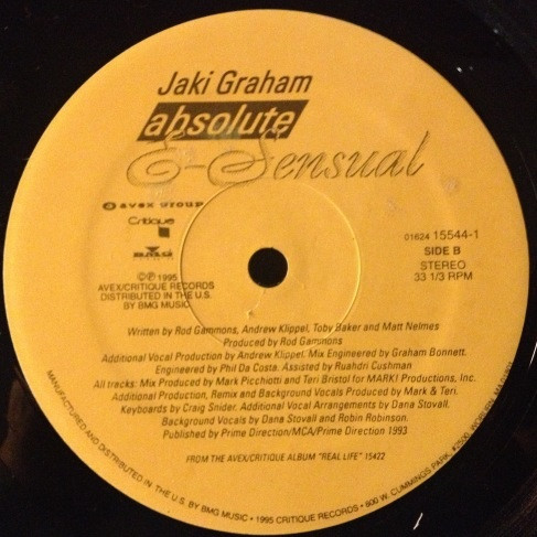 Jaki Graham - Absolute E-Sensual | Critique (01624 15544-1) - 3