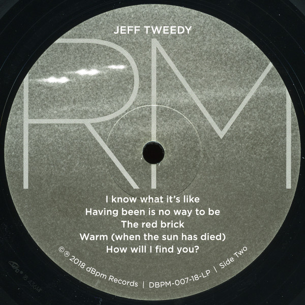 Jeff Tweedy - Warm | dBpm Records (DBPM-007-18-LP) - 5 Jeff Tweedy - Warm | dBpm Records (DBPM-007-18-LP) - 5