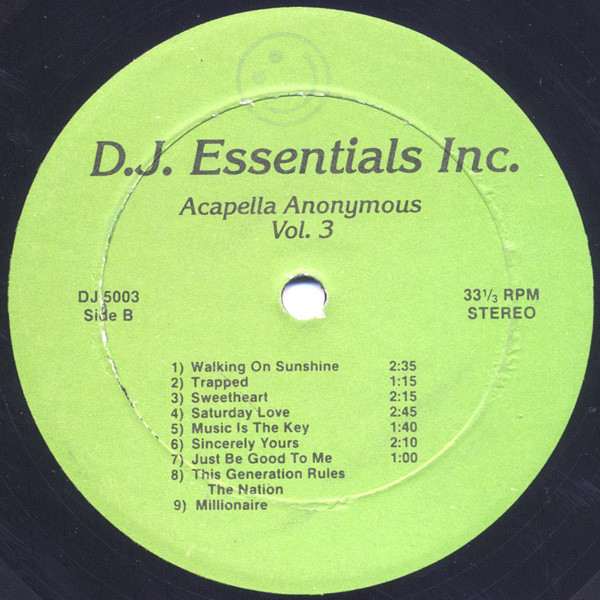 Various - Acapella Anonymous Vol. 3 | DJ Essentials Inc. (DJ 5003) - 2 Various - Acapella Anonymous Vol. 3 | DJ Essentials Inc. (DJ 5003) - 2