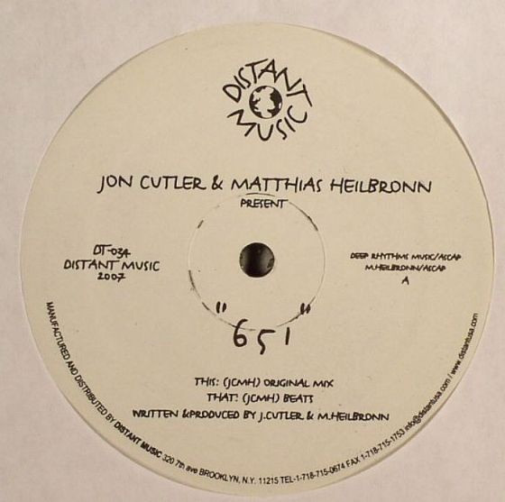 Jon Cutler & Matthias Heilbronn - 651 | Distant Music (DT-034)