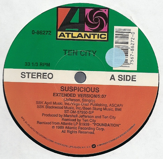 Ten City - Suspicious | Atlantic (0-86272) - 3