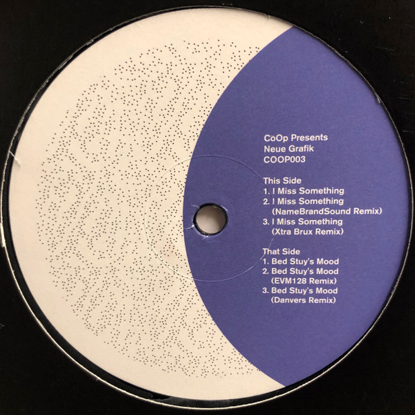 Neue Grafik - I Miss Something / Bed Stuy's Mood | CoOp Presents (COOP003) - main