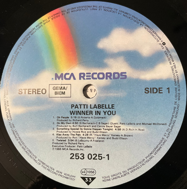 Patti LaBelle - Winner In You | MCA Records (253 025-1) - 3 Patti LaBelle - Winner In You | MCA Records (253 025-1) - 3