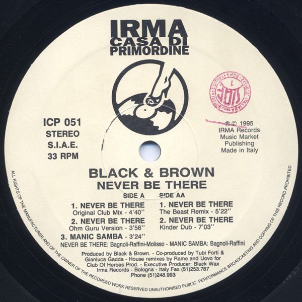 Black & Brown - Never Be There | Irma CasaDiPrimordine (ICP 051) - 4 Black & Brown - Never Be There | Irma CasaDiPrimordine (ICP 051) - 4
