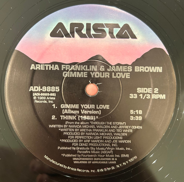 Aretha Franklin & James Brown - Gimme Your Love | Arista (AD1-9885) - 3 Aretha Franklin & James Brown - Gimme Your Love | Arista (AD1-9885) - 3