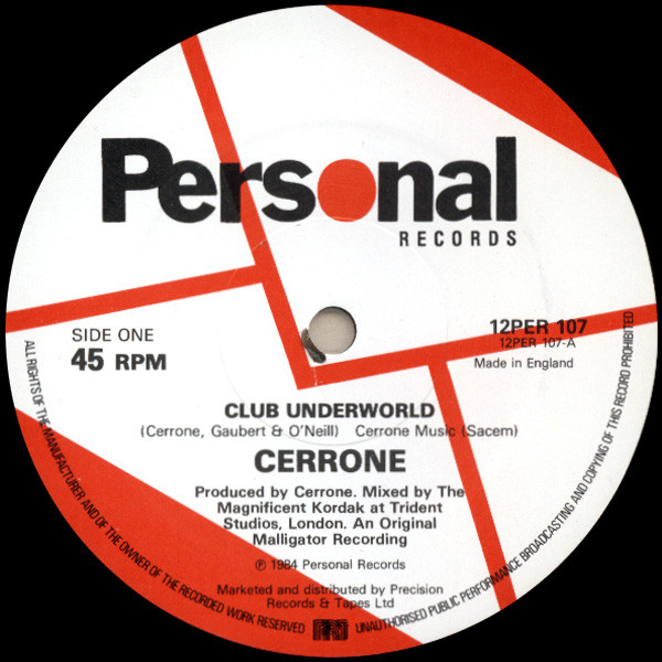 Cerrone - Club Underworld | Personal Records (12PER 107)