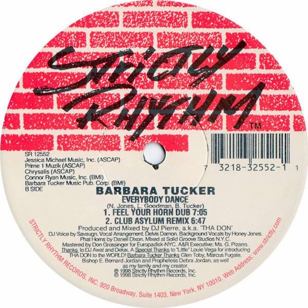 Barbara Tucker - Everybody Dance | Strictly Rhythm (SR 12552) - 2