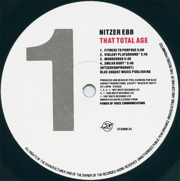 Nitzer Ebb - That Total Age | Mute (STUMM 45) - 3