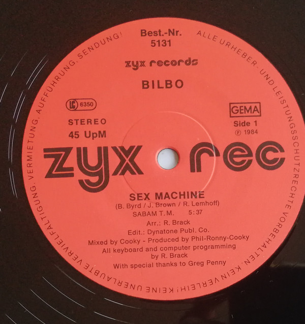 Bilbo - Sex Machine (Remix) | ZYX Records (ZYX 5131) - 3