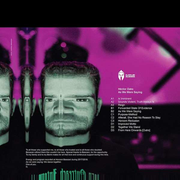 Héctor Oaks - As We Were Saying | Bassiani (BASLP001) - 2 Héctor Oaks - As We Were Saying | Bassiani (BASLP001) - 2